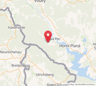 Map of Nová Pec, Jihočeský kraj