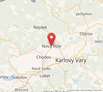 Map of Neu-Rohlau, Karlovarský kraj