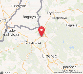 Map of Nová Ves, Liberecký kraj