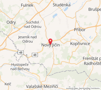 Map of Neutitschein, Moravskoslezský