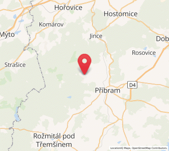 Map of Obecnice, Central Bohemia