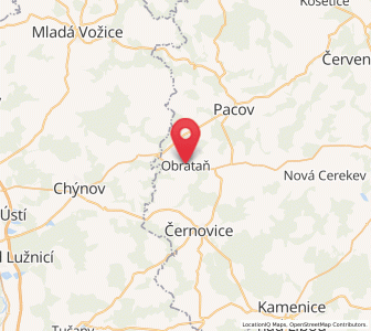 Map of Obrataň, Vysočina