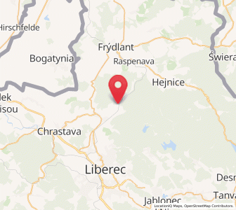 Map of Oldřichov v Hájích, Liberecký kraj