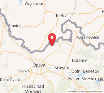 Map of Odersch, Moravskoslezský
