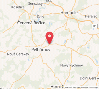 Map of Olešná, Vysočina