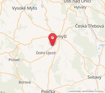 Map of Osík, Pardubický