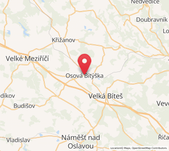 Map of Osová Bítýška, Vysočina