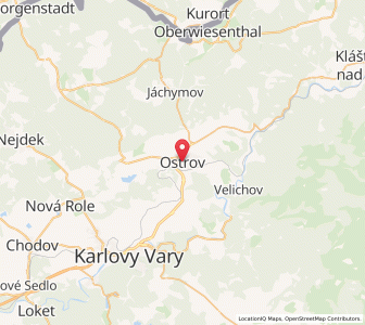 Map of Schlackenwerth, Karlovarský kraj