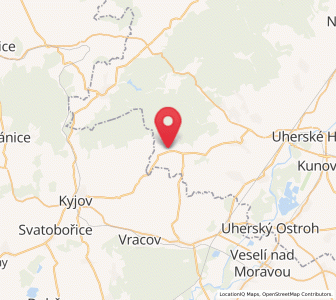Map of Osvětimany, Zlín