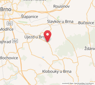 Map of Otnice, South Moravian