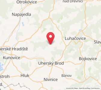 Map of Pašovice, Zlín