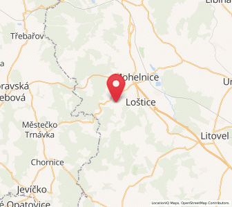 Map of Pavlov, Olomoucký