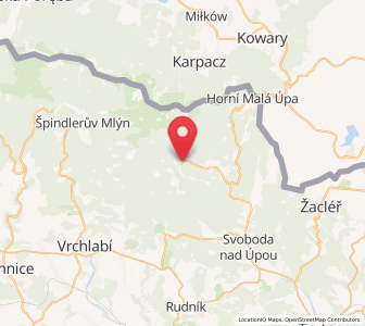 Map of Petzer, Královéhradecký kraj