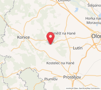 Map of Pěnčín, Olomoucký