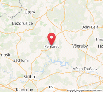 Map of Pernarec, Plzeň Region