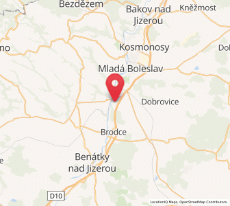 Map of Písková Lhota, Central Bohemia
