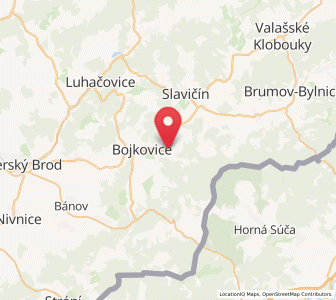 Map of Pitín, Zlín