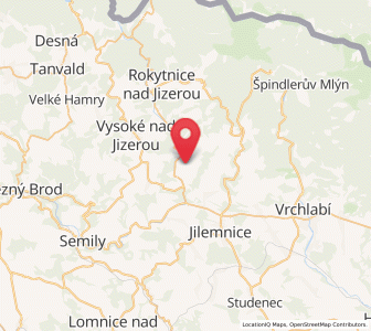 Map of Pinklau, Liberecký kraj