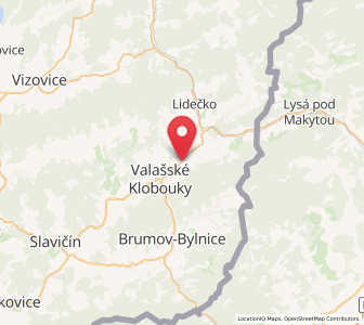Map of Poteč, Zlín