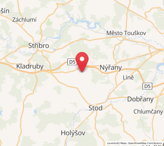 Map of Přehýsov, Plzeň Region