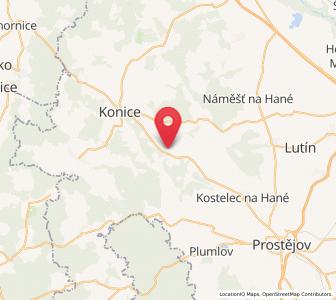 Map of Přemyslovice, Olomoucký
