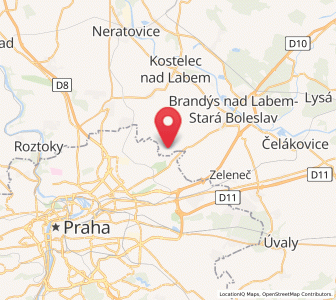 Map of Přezletice, Central Bohemia