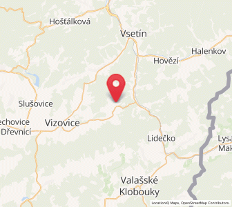 Map of Prlov, Zlín