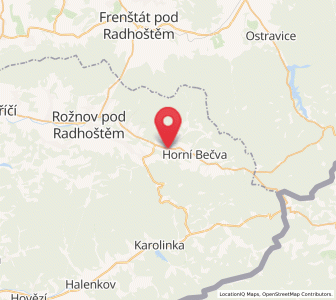 Map of Prostřední Bečva, Zlín