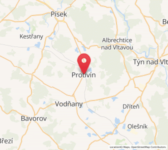 Map of Protivín, Jihočeský kraj