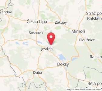 Map of Provodín, Liberecký kraj