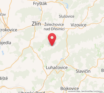 Map of Provodov, Zlín