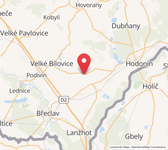 Map of Prušánky, South Moravian