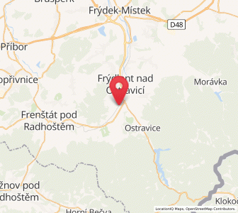 Map of Pstruží, Moravskoslezský