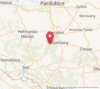 Map of Rabštejnská Lhota, Pardubický