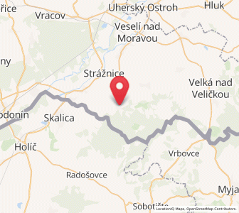 Map of Radějov, South Moravian