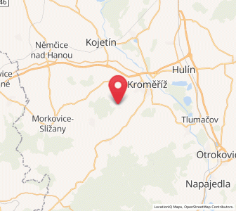 Map of Rataje, Zlín
