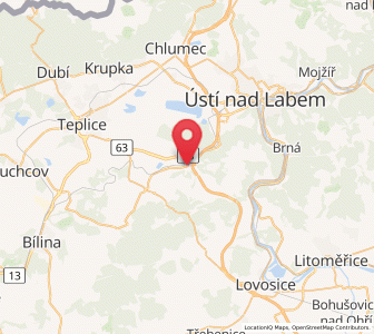Map of Gross Tschochau, Ústecký kraj