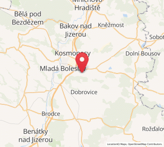 Map of Řepov, Central Bohemia
