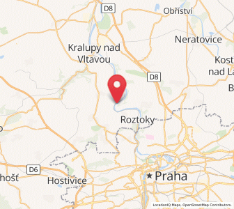 Map of Řež, Central Bohemia