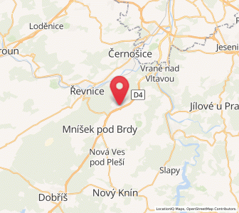 Map of Řitka, Central Bohemia