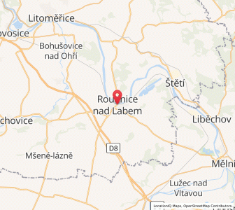 Map of Raudnitz a.d. Elbe, Ústecký kraj