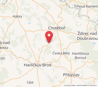 Map of Rozsochatec, Vysočina