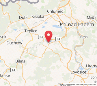 Map of Hertine, Ústecký kraj