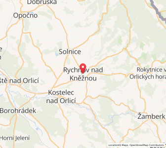 Map of Reichenau an der Knieschna, Královéhradecký kraj