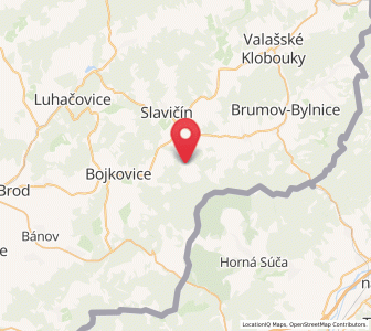 Map of Šanov, Zlín