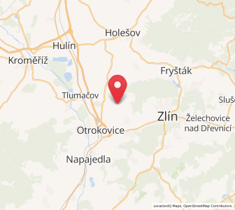 Map of Sazovice, Zlín