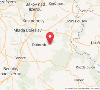 Map of Semčice, Central Bohemia