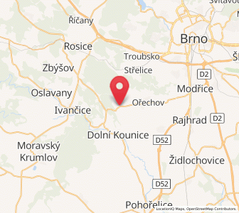 Map of Silůvky, South Moravian