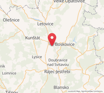 Map of Skalice nad Svitavou, South Moravian