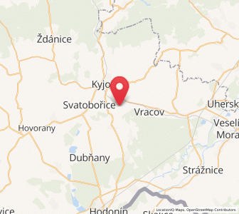Map of Skoronice, South Moravian